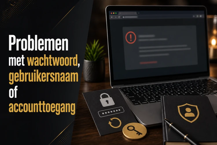 Problemen met wachtwoord, gebruikersnaam of accounttoegang