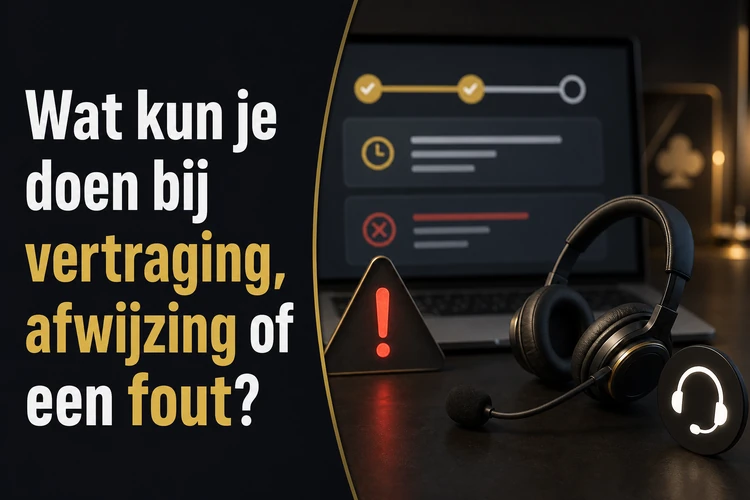 Wat kun je doen bij vertraging, afwijzing of een fout?